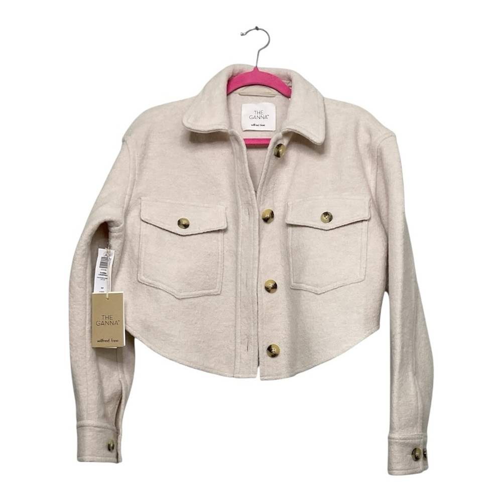 Women’s NWT Aritzia Wilfred Ganna Cropped jacket in Heather bone, size small